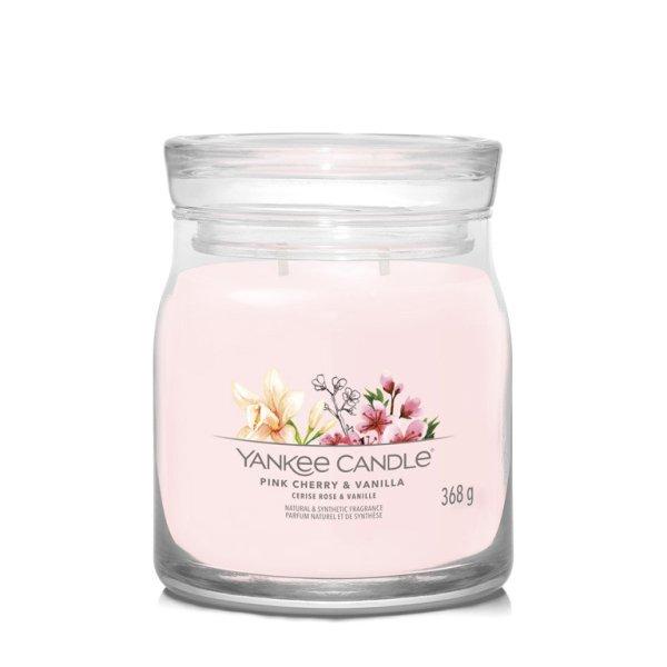 Yankee Candle Illatgyertya Signature Pink Cherry & Vanilla 368 g - közepes