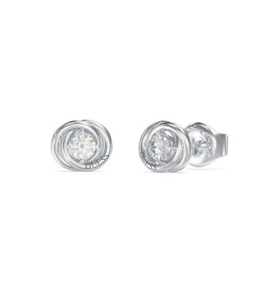 Guess Divatos acél fülbevaló cirkónium kövekkel Perfect JUBE04065JWRHT/U