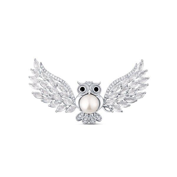 JwL Luxury Pearls Luxus bross gyöngyökkel és kristályokkal Okos bagoly
JL0814