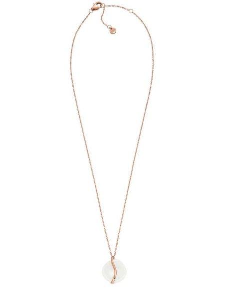 Skagen Bájos bronz nyaklánc fehér üveggel Sofie Sea Glass SKJ1813791