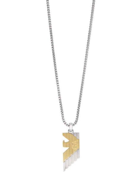 Emporio Armani Stílusos férfi bicolor nyaklánc Eagle Logo EGS3073040