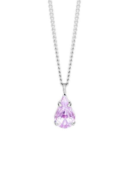 Preciosa Gyengéd nyaklánc lila kristállyal Sweet Drop Candy 2468 56