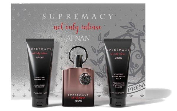 Afnan Supremacy Not Only Intense - parfümkivonat 100 ml + tusfürdő 150 ml +
borotválkozás utáni balzsam 150 ml