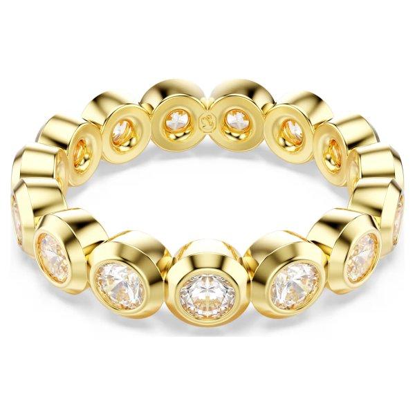 Swarovski Gyönyörű aranyozott gyűrű kocka cirkónium kövekkel Imber
5714311 58 mm