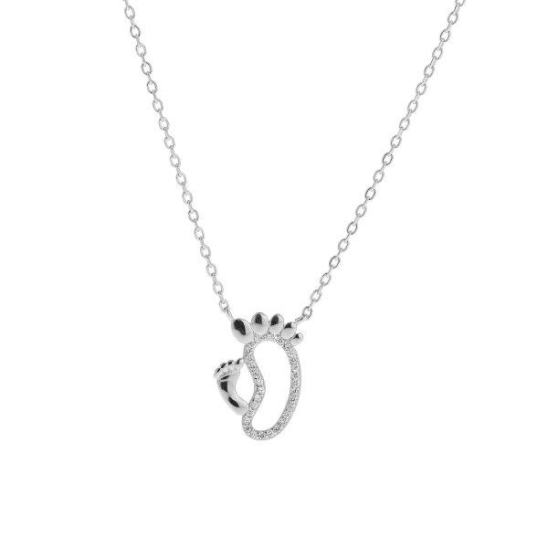 AGAIN Jewelry Ezüst nyaklánc Lábacskák AJNA0007 (lánc, medál)