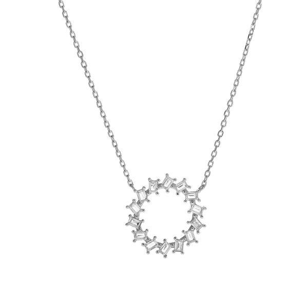 AGAIN Jewelry Csillogó ezüst nyaklánc cirkónium kövekkel AJNA0022