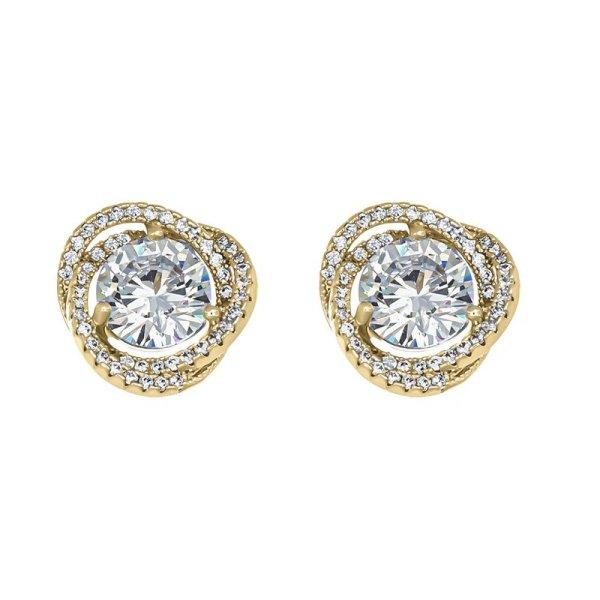 CRYSTalp Elegáns aranyozott fülbevalók kristályokkal Ray 42334.G