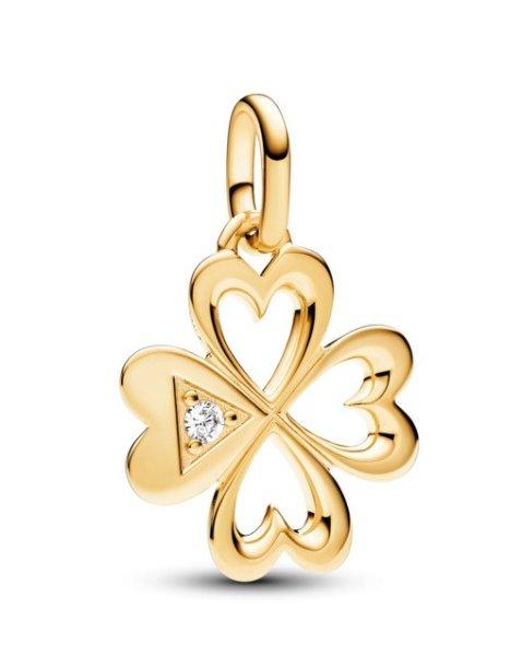 Pandora Bájos aranyozott medál Négylevelű lóhere Shine 763034C01