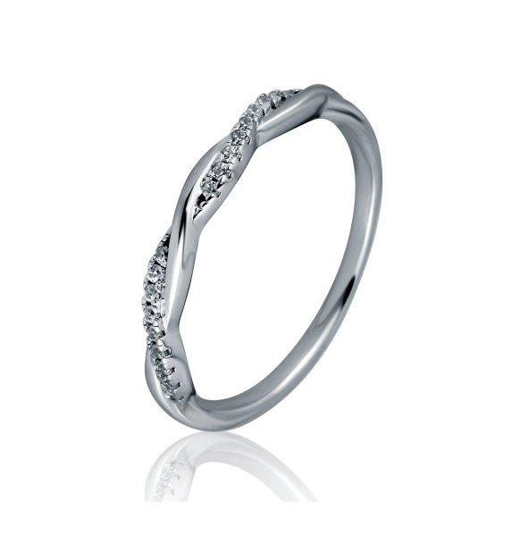 JVD Elegáns ezüst gyűrű cirkónium kövekkel SVLR1133X61BI 59 mm