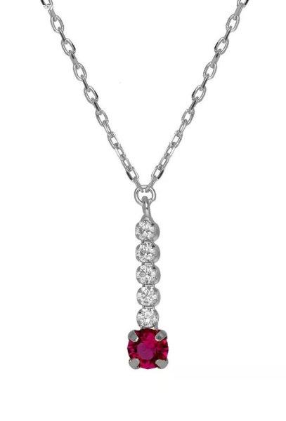 Victoria Cruz Elegáns ezüst nyaklánc kristályokkal Shine A4668-21HG