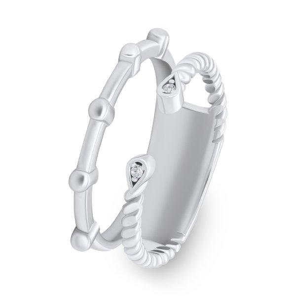 Brilio Silver Bájos ezüst gyűrű cirkónium kövekkel RI094W 54 mm