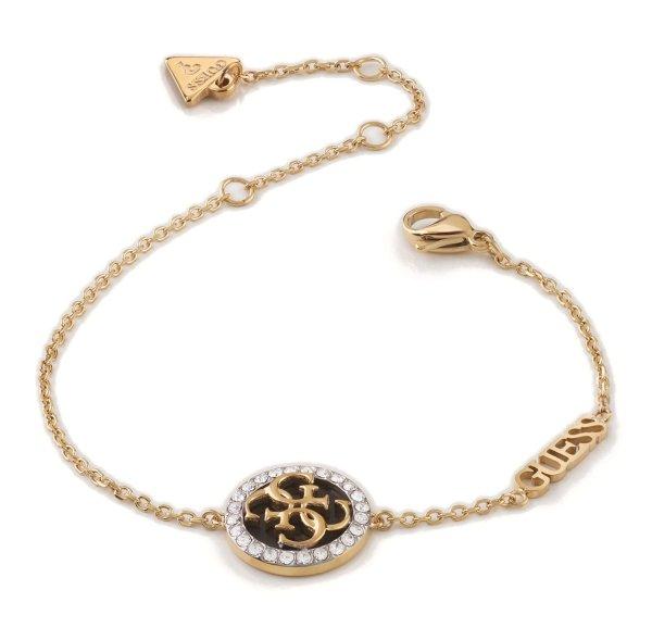 Guess Bájos aranyozott karkötő Life In 4G JUBB02149JWYGBK 16-20 cm - L