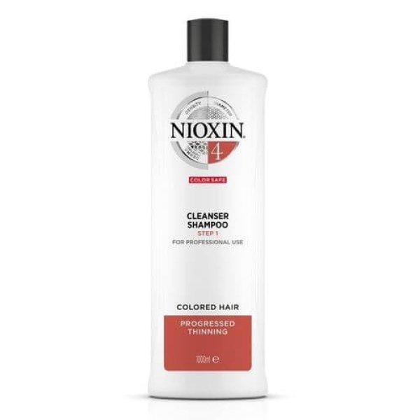 Nioxin Sampon vékonyszálú, és jelentősen ritkuló festett hajra System 4
(Shampoo Cleanser System 4) 1000 ml