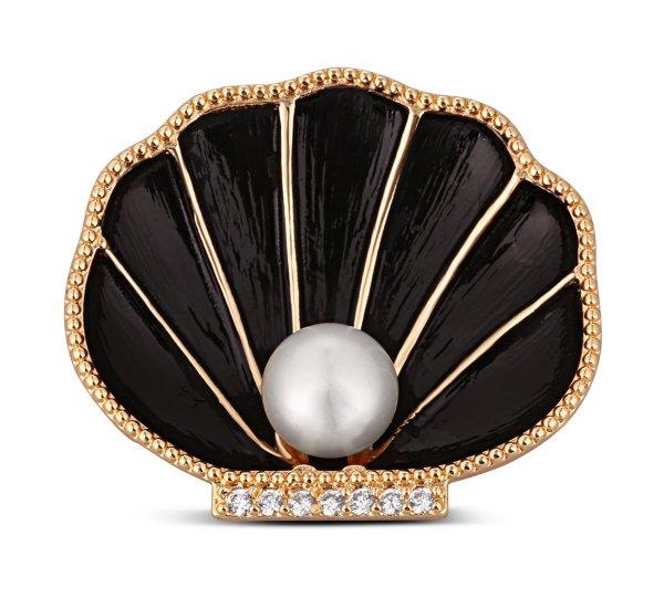 JwL Luxury Pearls Bájos aranyozott kagylós bross gyönggyel 2 az 1-ben JL0764