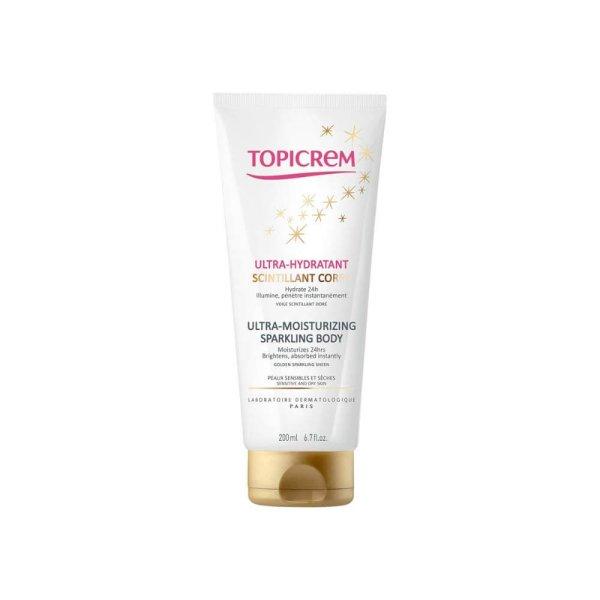 Topicrem Intenzíven hidratáló testápoló csillámporral (Ultra-Moisturizing
Sparkling Body) 200 ml