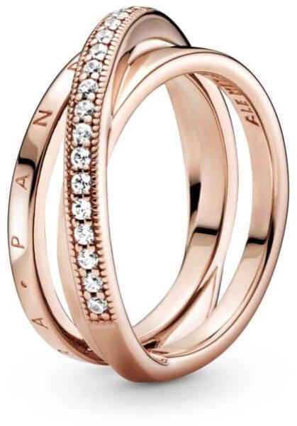 Pandora Bronz fonott gyűrű cirkónium kövekkel Pavé 189057C01 54 mm