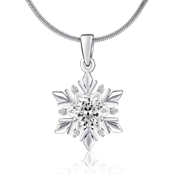 Silvego Ezüst hópehely medál Swarovski cirkónium kövekkel JJJP0811