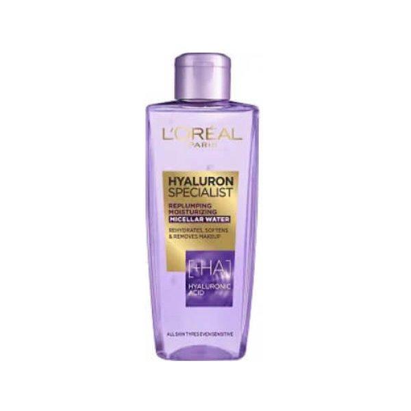 L'Oréal Paris Bőrfeltöltő hidratáló micellás víz Hyaluron Specialist
(Replumping Moisturizing Micellar Water) 200 ml