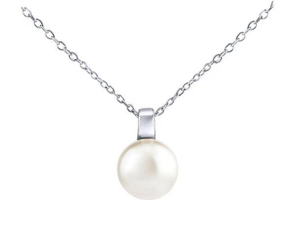 Silvego Fehér gyöngy ezüst nyaklánc Swarovski® Crystak 12 mm LPS061912PSWW
(lánc, medál)