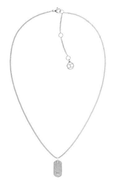 Tommy Hilfiger Női acél nyaklánc Dögcédula kristályokkal Dog Tag 2790483