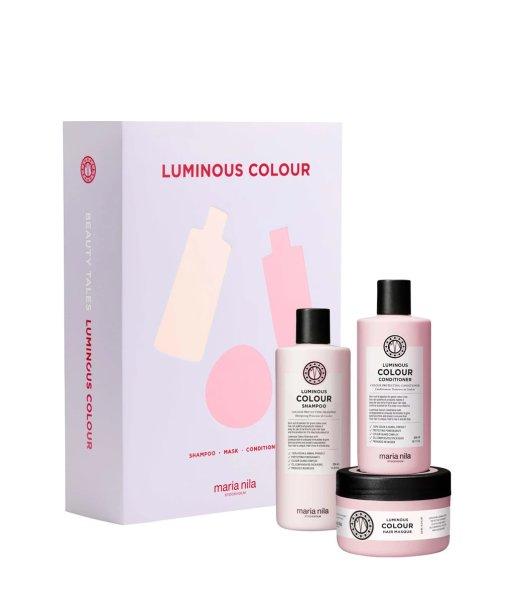 Maria Nila Fényesítő ápoló ajándékkészlet festett hajra Luminous Colour