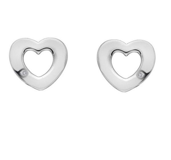 Hot Diamonds Ezüst szív fülbevaló valódi gyémántokkal Amulets DE616