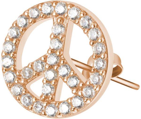 Rosato Bronz single fülbevaló cirkónium kővel Peace Storie RZO024 - 1 db