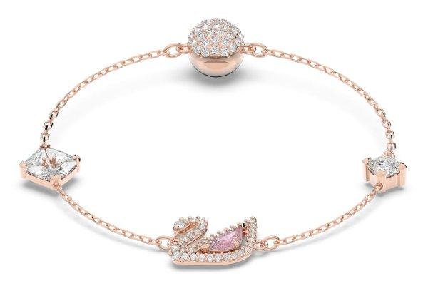 Swarovski Csodálatos bronz karkötő Dazzling Swan 5485876 17 cm