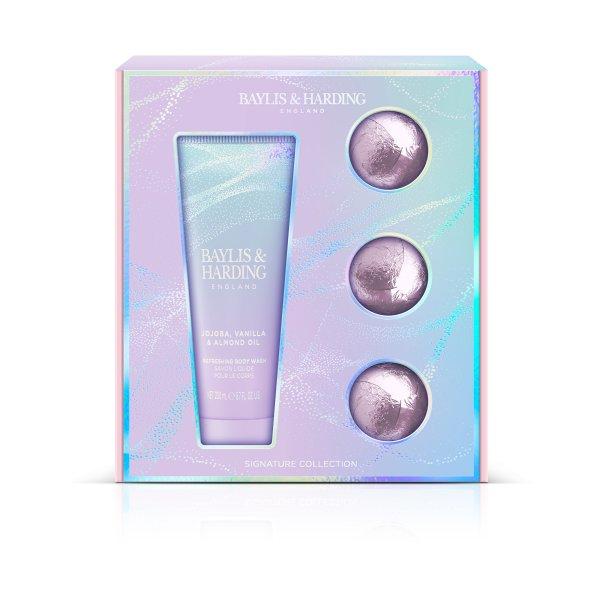 Baylis & Harding Ajándék fürdőszett Jojoba, Vanília & Mandulaolaj 4 db