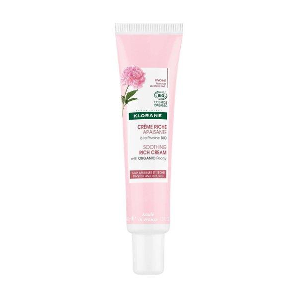 Klorane Nyugtató krém érzékeny és száraz bőrre BIO Bazsarózsa (Soothing
Rich Cream) 40 ml