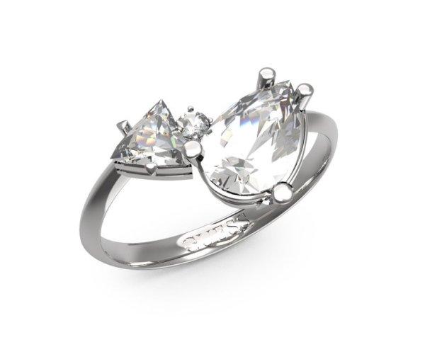 Guess Bájos acél gyűrű kristályokkal Wonderlights JUBR04418JWRH 50 mm