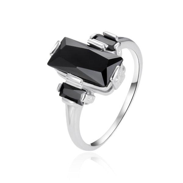 Agato Ezüst gyűrű fekete cirkónium kövekkel AGT-R24BK 60 mm