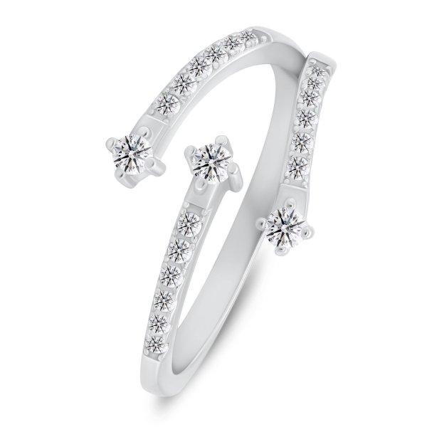 Brilio Silver Ezüst gyűrű csillogó cirkónium kövekkel RI133W 52 mm