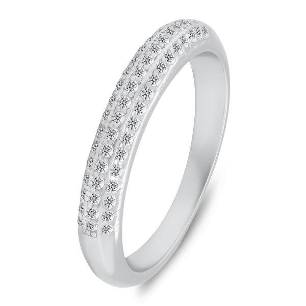 Brilio Silver Ezüst gyűrű csillogó cirkónium kövekkel RI135W 52 mm