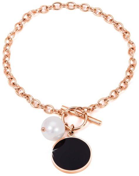 JwL Luxury Pearls Acél karkötő igazgyönggyel JL0481CH