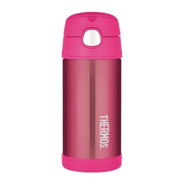 Thermos FUNtainer Gyermek termosz szívószállal - rózsaszín 355 ml