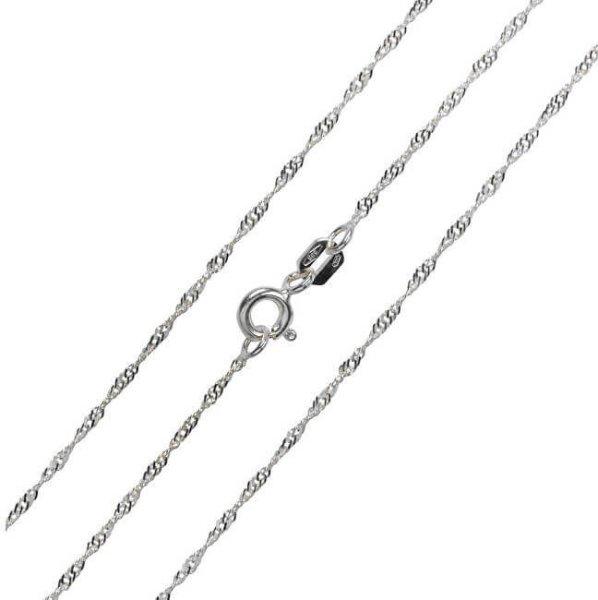 Brilio Elegáns fehérarany lánc Lambáda 45 cm 271 115 00181 07