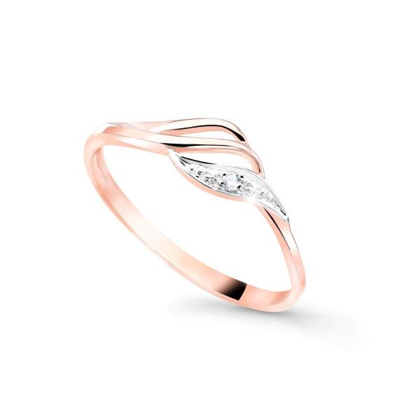 Cutie Jewellery Z8023–10-X-4 Bájos rózsaszín arany gyűrű cirkóniummal 64
mm
