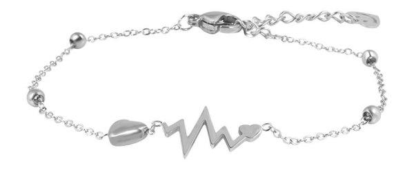 Troli Gyengéd acél karkötő Heartbeat VGS1103S