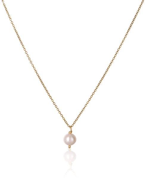 JwL Luxury Pearls Gyönyörű aranyozott nyaklánc valódi fehér gyönggyel
JL0679