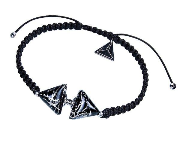 Lampglas Elegáns karkötő Double Black Marble Triangle tiszta ezüsttel a
Lampglas BTA-D-2 gyöngyben