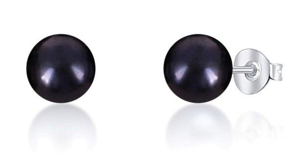 JwL Luxury Pearls Valódi fekete gyöngyből készült fülbevalók JL0707