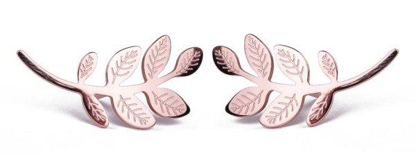 Vuch Leaves Rose Gold bronz fülbevaló