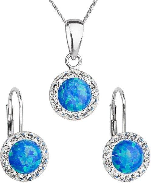Evolution Group - Pavona Csillogó ékszer szett Preciosa kristályokkal 39160.1
& blue s.opal (fülbevalók, lánc, medál)