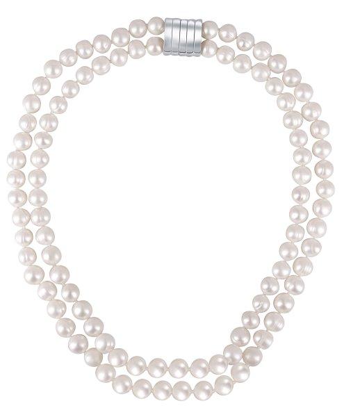 JwL Luxury Pearls Dupla nyaklánc fehér igazgyöngyből JL0656