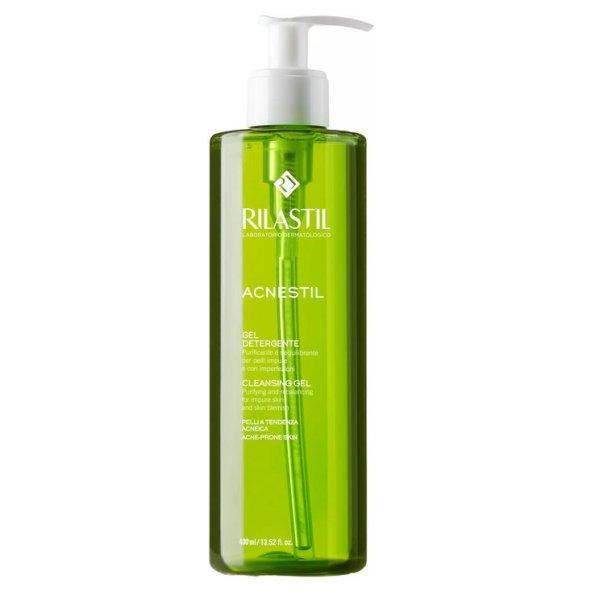 Rilastil Tisztító gél aknéra hajlamos kombinált és zsíros bőrre Acnestil
(Cleansing Gel) 400 ml