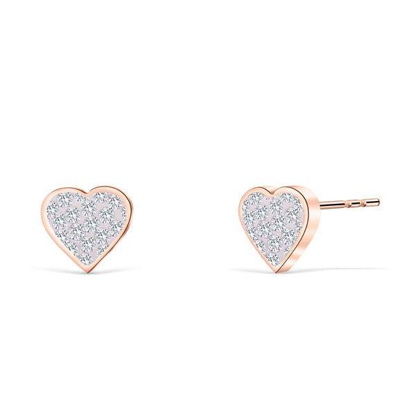 CRYSTalp Időtlen bronz fülbevaló Szív 40276.CRY.ERG