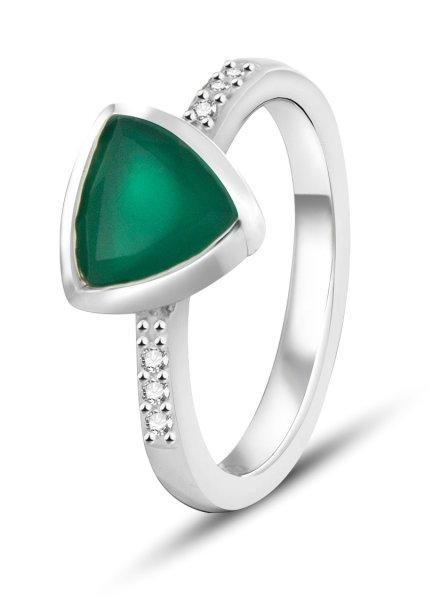 Beneto Exclusive Ezüst gyűrű jellegzetes acháttal ACHAGG2 58 mm