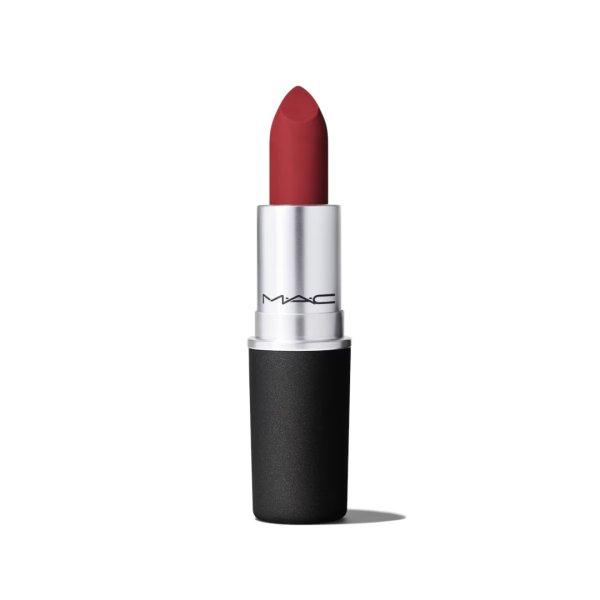 MAC Cosmetics Matt tápláló ajakrúzs Powder Kiss (Lipstick) 3 g Ruby New