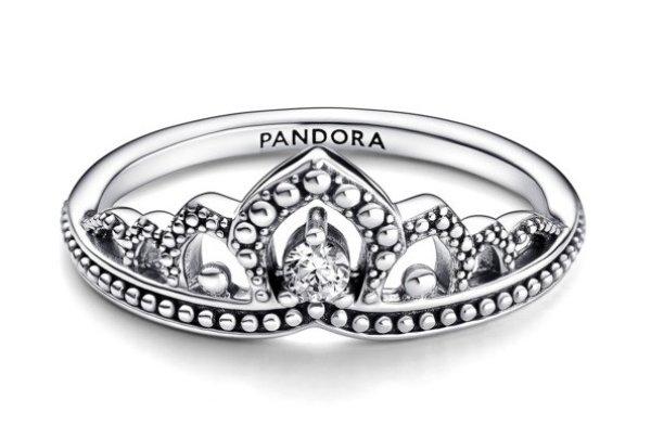Pandora Ezüst gyűrű Királyi tiara golyókkal Moments 192233C01 50 mm